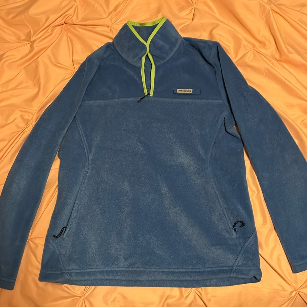 Blue and green Columbia half-jip